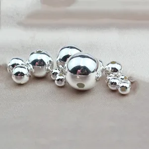 Pemasok Cina 925 Temuan Perhiasan 2Mm Sampai 10Mm Sterling Silver Bulat Manik-manik Spacer