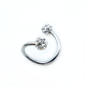 Anillo de Nariz <span class=keywords><strong>Doble</strong></span> con Bola de Cristal, <span class=keywords><strong>Piercing</strong></span> de <span class=keywords><strong>Labio</strong></span> Indio, Joyería Corporal - Product Image 5