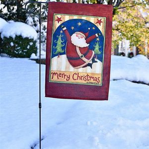 Decoración personalizada del monograma Navidad Bandera de jardín, jardín bandera decoración de Navidad - Product Image 3