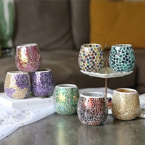 Portacandele in Vetro a Mosaico Turco Marocchino Fatto a Mano, Vendita Calda di Shanghai Linlang, Portacandele per Tea Light - Product Image 2