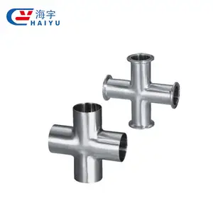 Sanitary pipe fitting stainless steel sanitary 3A clamp cross