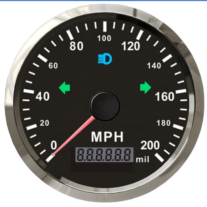 85 мм для лодки автомобиля грузовика мотоцикла GPS спидометр одометр 200 миль/ч пробег регулируемый с индикатором света превышения скорости сигнализация