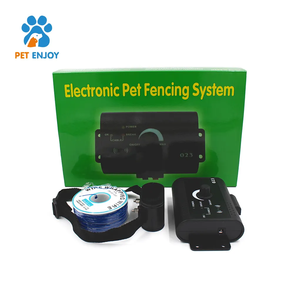 Smart Electric Dog Fence Outdoor Pet No Remote Controller Fencing System with Underground and Includinng Battery, Collar for Dog