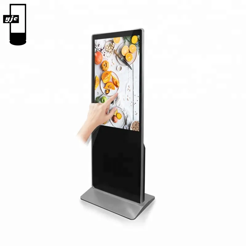 stand alone indoor 49 inch wifi advertising lcd display mobile digital billboard