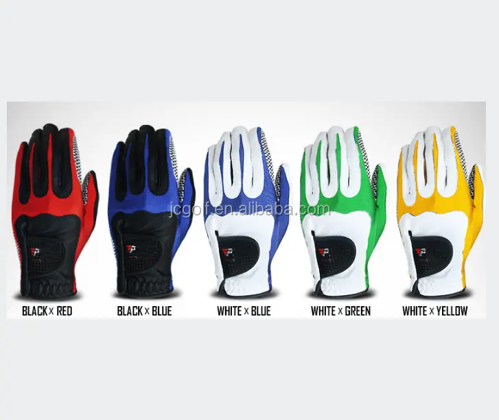Разноцветные Дешевые перчатки для гольфа из синтетической кожи