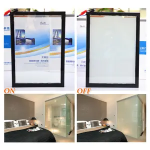 China Switchable Electronic Smart Glass Shower or bathroom Door PDLC Manufacturer