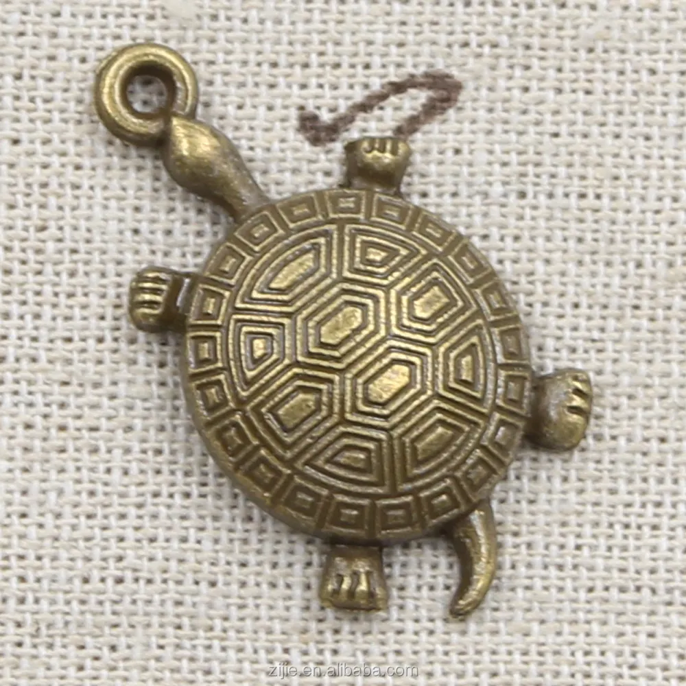 Tortoise charms antieke bronzen schildpad zee charms hangers voor ketting 34*18mm