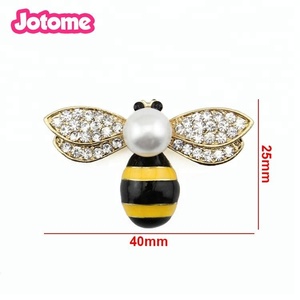 Bumblebee accesorios joyería rhinestone amarillo <span class=keywords><strong>reina</strong></span> perla honey bee broche - Product Image 2