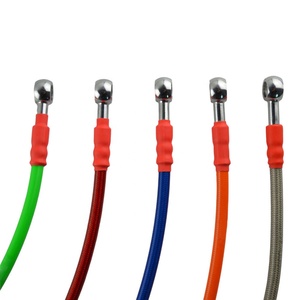 Línea de freno de manguera de aceite de motocicleta trenzada de ajuste <span class=keywords><strong>Banjo</strong></span> de acero inoxidable de 50cm - Product Image 2