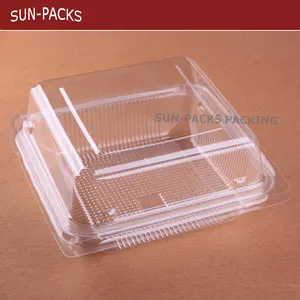 Food grade PET PP PS Plastica Pasticceria vassoio di cibo usa e getta confezione contenitore con coperchio - Product Image 1