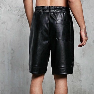 <span class=keywords><strong>Pantaloncini</strong></span> Bermuda in <span class=keywords><strong>Pelle</strong></span> da Uomo Personalizzati, Traspiranti, con Vita Media e Coulisse, Lunghezza al Ginocchio - Product Image 5