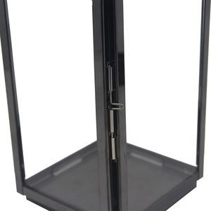 Home Decorative Metal <strong>Black</strong> Vintage Square Stainless Steel <strong>Lantern</strong> - Product Image 5