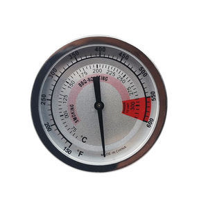 80mm Larger Face BBQ Barbecue Charcoal Grill Pit Wood Smoker <span class=keywords><strong>Temp</strong></span> Gauge Grill Thermometer 60mm Stem Stainless Steel - Product Image 1