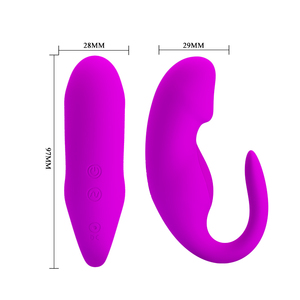 Gode vibrateur <span class=keywords><strong>clitoris</strong></span> sans fil 12 fonctions vibrations télécommande USB rechargeable masseur - Product Image 3