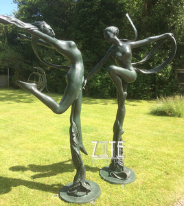 Statue de fille grandeur nature art de rue moderne <span class=keywords><strong>sculpture</strong></span> de danseuse de ballet en bronze - Product Image 6