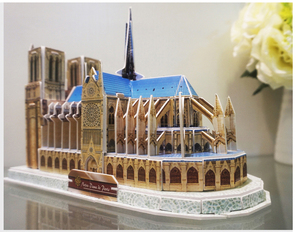 Modèle de <span class=keywords><strong>puzzle</strong></span> 3D en EPS de la célèbre église Notre-Dame de <span class=keywords><strong>Paris</strong></span> - Product Image 3