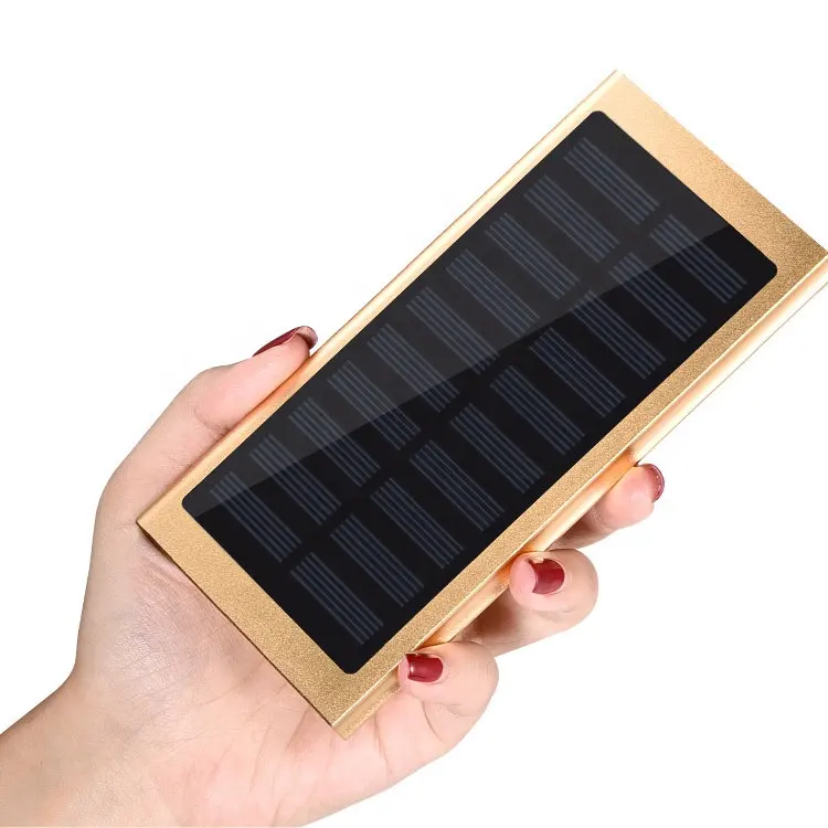 Açık taşınabilir güneş cep telefonu mini 20000mah pil şarj edici güç bankası