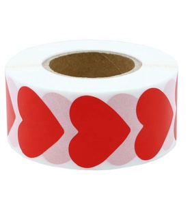rojo pegatinas <span class=keywords><strong>de</strong></span> corazón <span class=keywords><strong>de</strong></span> Día <span class=keywords><strong>de</strong></span> San Valentín <span class=keywords><strong>de</strong></span> manualidades Scrapbooking 30mm etiqueta adhesiva 1.000 por rollo (1 rollo) - Product Image 1