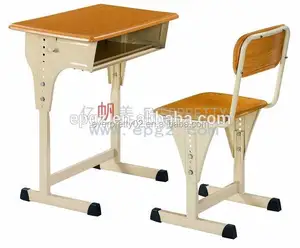 Conjunto de tabela de estudo escolar primário, forte mesa de escola mdf e cadeira
