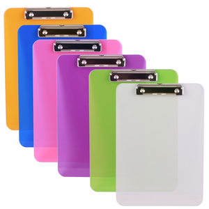 Tùy Chỉnh Các Loại Màu Sắc Và Logo A4 Kích Thước Nhựa Clipboard Với Low Profile <span class=keywords><strong>Clip</strong></span> - Product Image 2