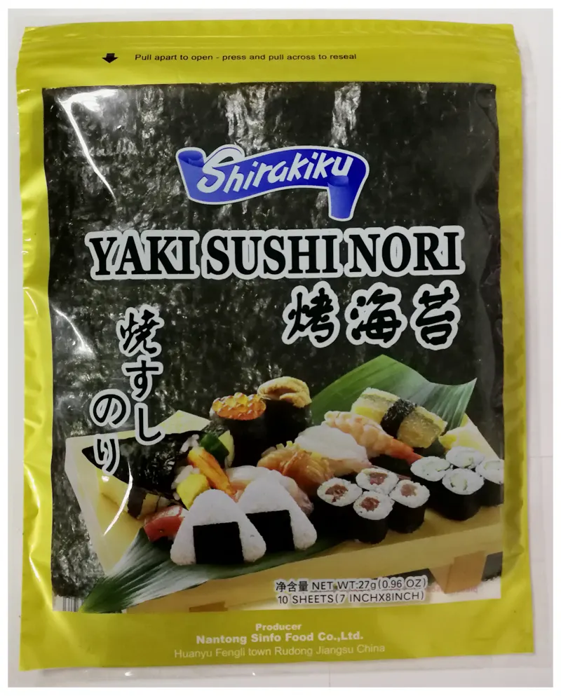 Material básico usando yaki sushi nori seca alga