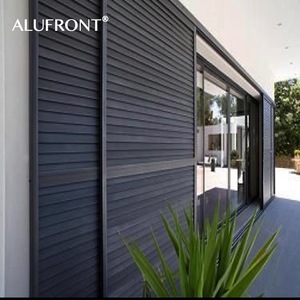Puertas de Diseño Moderno de Alta Calidad, Pantallas de Aleación de Aluminio y Fibra de Vidrio, Superficie Acabada Impermeable para Villa - Product Image 1