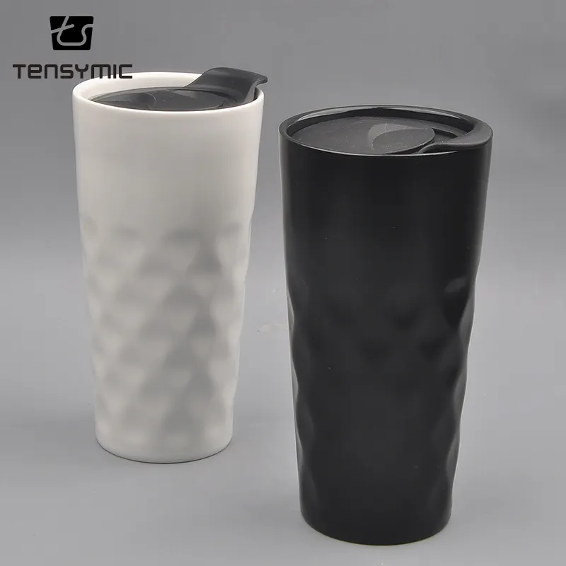 Di vendita caldo di alta qualità PP coperchio di caffè di ceramica personalizzata tazza tazza di viaggio