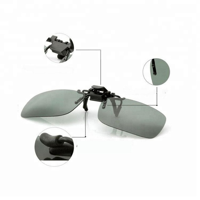 High Standard Colors Frameless Fashion Custom Clip on Folding Sunglasses