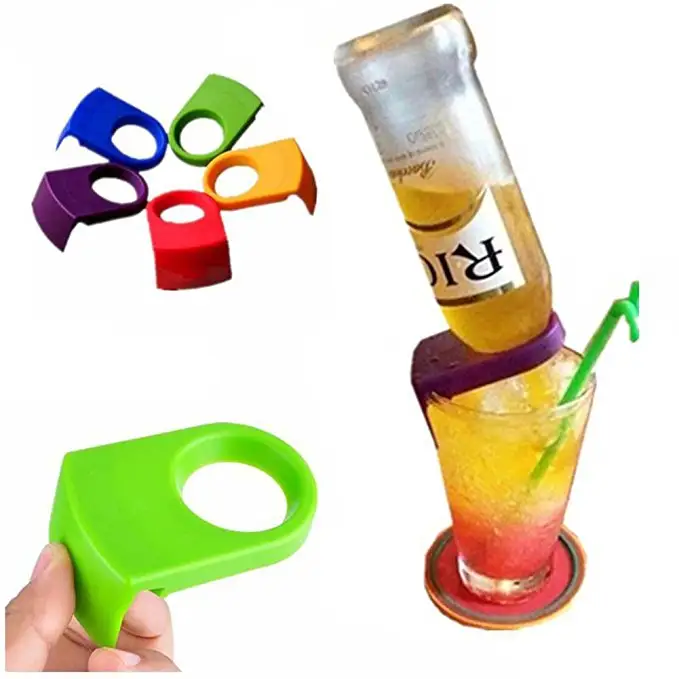 Разноцветные зажимы для напитков, держатели с пряжкой для бутылок, застежка для пива, коктейля, для школьника и бокалов