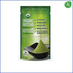 4 OZ encargo Stand Up Matcha bolsas de embalaje con cierre de cremallera - Product Image 1