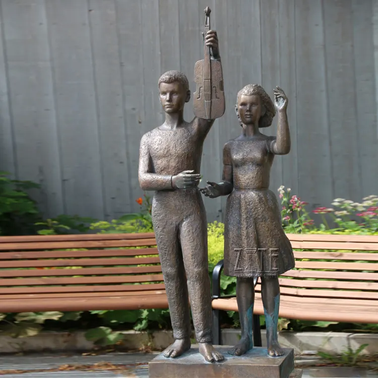 تمثال معدني برونز للفتيان والفتيات, تمثال كمان للمنحوت