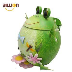 <span class=keywords><strong>Poubelle</strong></span> rétro en métal de style animaux, corbeille pas étanche aux animaux avec couvercle, panier de décoration en fer - Product Image 2