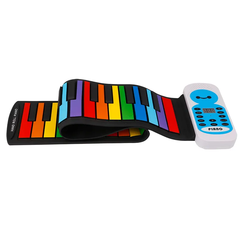 Più breve tasti flessibile del silicone roll up piano tastiera per apprendimento musicale