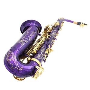 Saxophone professionnel chinois de haute qualité, bon marché, vente directe d'usine, ton <span class=keywords><strong>alto</strong></span>, couleur violet et blanc, laque - Product Image 4