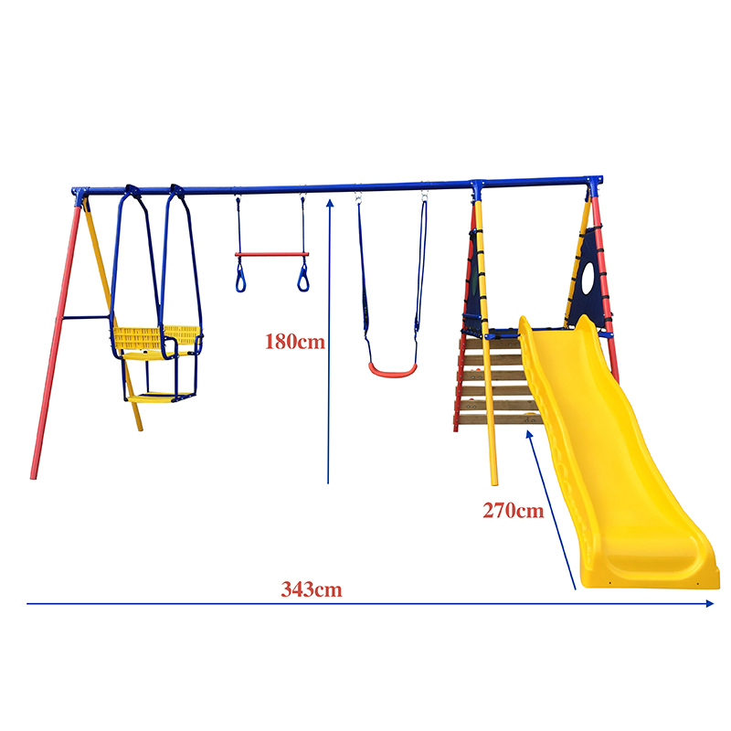 Terrain de jeux d'eau portable pour enfants, ensemble balançoire et toboggan, pour jardin d'enfants