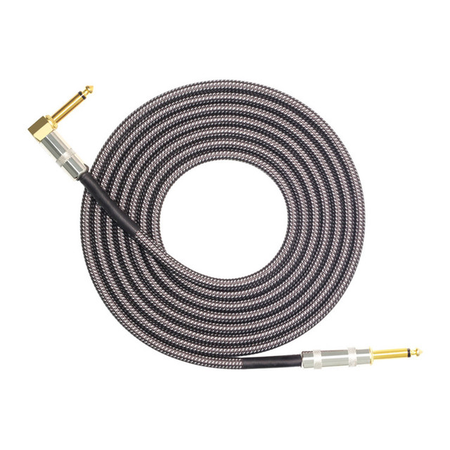 2026 Custom 1/4 Inch Right Angle 6.35mm Plug Guitar Cablefor Bass & Keyboard
