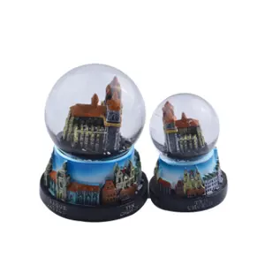 布拉格城堡雪球纪念品定制雪球旅游纪念品树脂工艺品