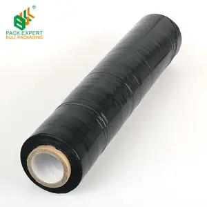 Virgin raw material lldpe black 20 micron stretch film