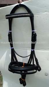 Brida de caballo de cuero de primera calidad al por mayor con riendas MOQ bajo precio de fábrica equipo de alta calidad de tipo de circunferencia de cuero - Product Image 2