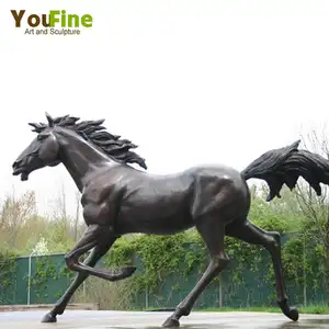 Life Size Bronze Metal Running Horse Statue for Sale