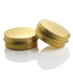Black Aluminum Jar Aluminum Tin Jar New 50ml 1.7oz Matte Black Rose Gold White Aluminum Box Packaging Small Lip Balm Jar Tin Can Container Cosmetic NAL02-50