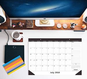 Vendita calda 2019 annuale mensile Desk Pad Calendar muslimah Wall Planner Leather Corner Table Planner Calendar Printing - Product Image 4