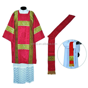 Estola de Diácono al por Mayor, Terciopelo Dorado, Jacquard, Dálmatica - Product Image 1