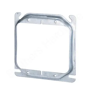 Galvanized steel 4x4 Square Plaster Ring 2 Gang Device Cover
