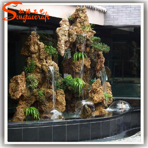 <span class=keywords><strong>Fontaine</strong></span> de jardin <span class=keywords><strong>Bouddha</strong></span> en roche artificielle en fibre de verre noire, styles personnalisés - Product Image 4