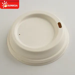 Sugarcane pulp bagasse coffee cup cover cap