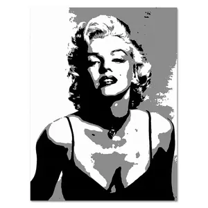 Preto e Branco de Marilyn Monroe Pop Art Retrato Pintura A Óleo Da Lona para a Decoração Home