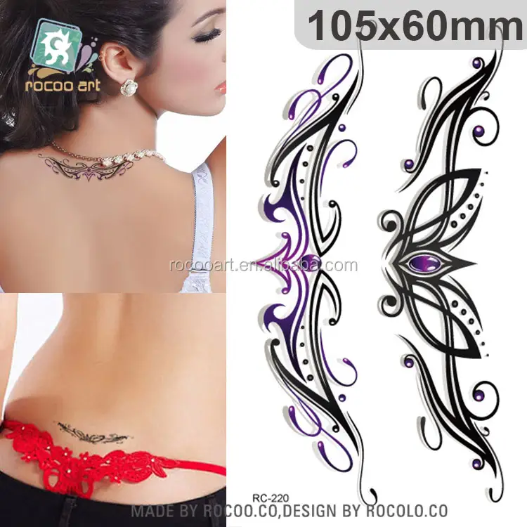 Tatouage Tribal Sexy CE, livraison gratuite, tatouage temporaire, élimine les tatouages sur papier, livraison gratuite, RC-220