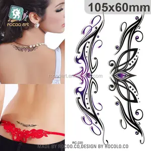 RC-220 Sexy Tribal Tattoo CE Hình Xăm Tạm Thời Chuyển Loại Bỏ Giấy Xăm