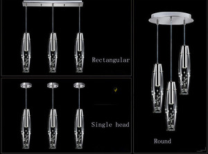 Moderna decoración led de cristal claro colgante luz para café restaurante - Product Image 2